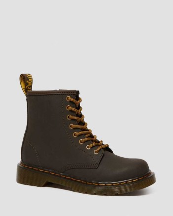 Dr Martens Junior 1460 Wildhorse Leather Šnurovacie Čižmy Detske Čierne | 8153-SCPDE